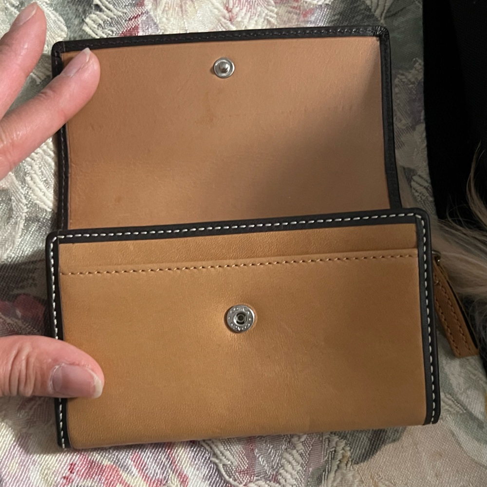 Coach Leather Wallet Keychain - Picture 7 of 8